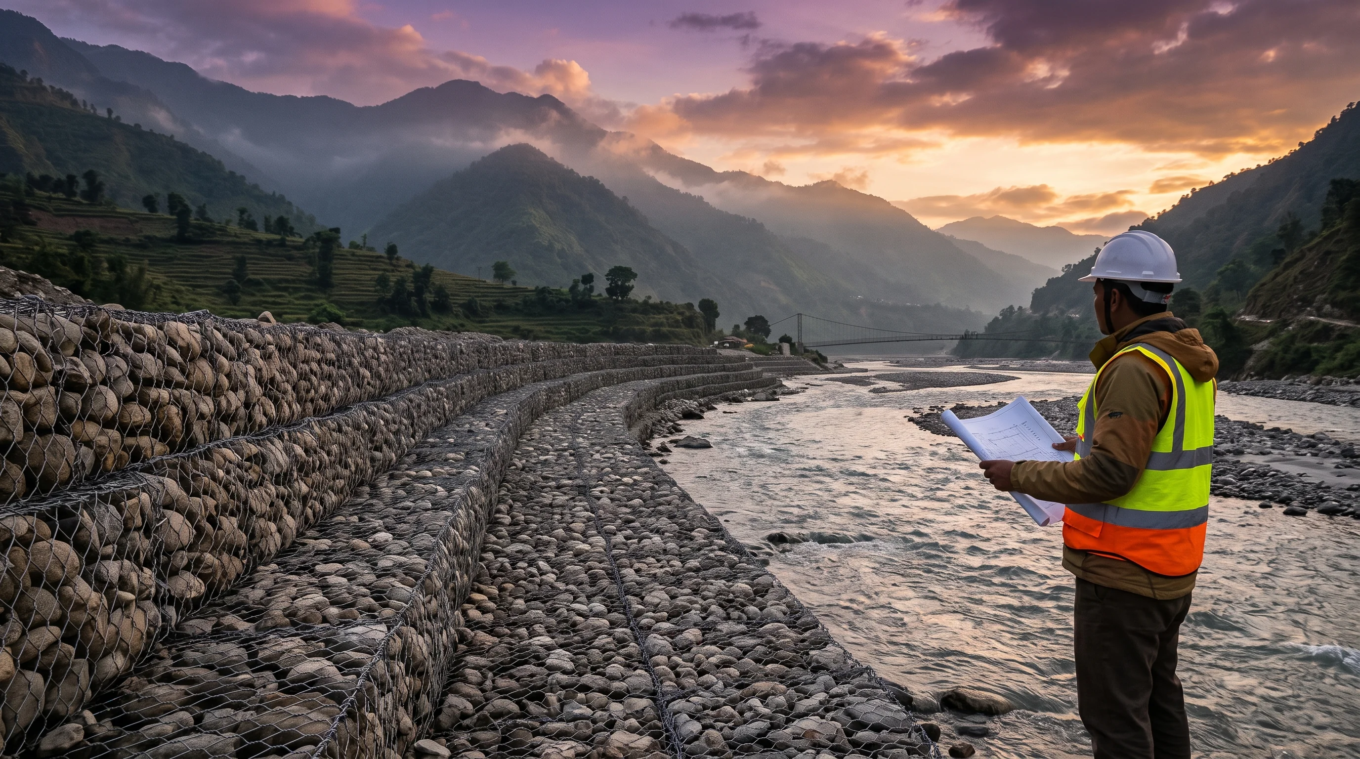 Gabion Box Nepal River Training and Infrastructure Works